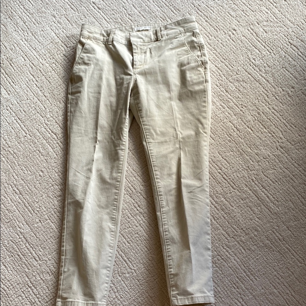 LOFT Straight Leg Pants in Beige